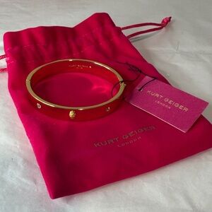 Kurt Geiger gold bangle/ bracelet with dust bag